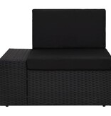 vidaXL 10-delige Loungeset poly rattan zwart