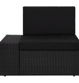 VidaXL 4-delige Loungeset poly rattan zwart