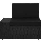 VidaXL 8-delige Loungeset poly rattan zwart
