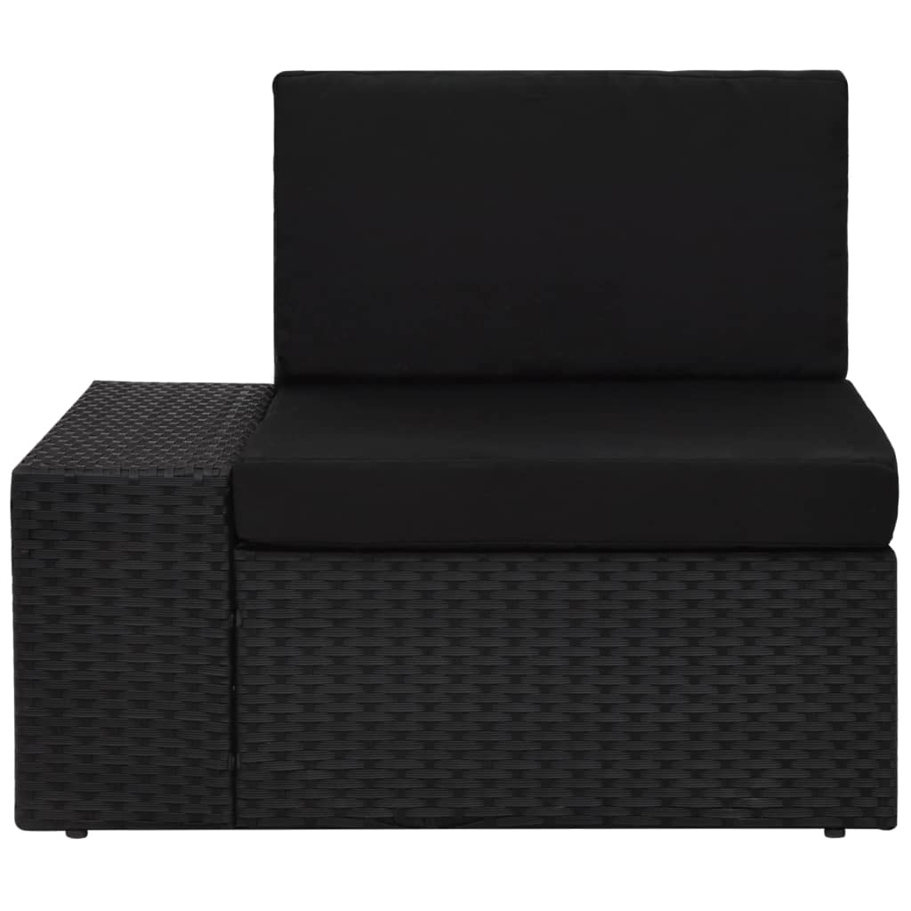 VidaXL 8-delige Loungeset poly rattan zwart