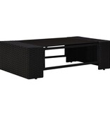 VidaXL 8-delige Loungeset poly rattan zwart