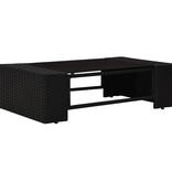 VidaXL 6-delige Loungeset poly rattan zwart