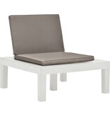 VidaXL 5-delige Loungeset kunststof wit