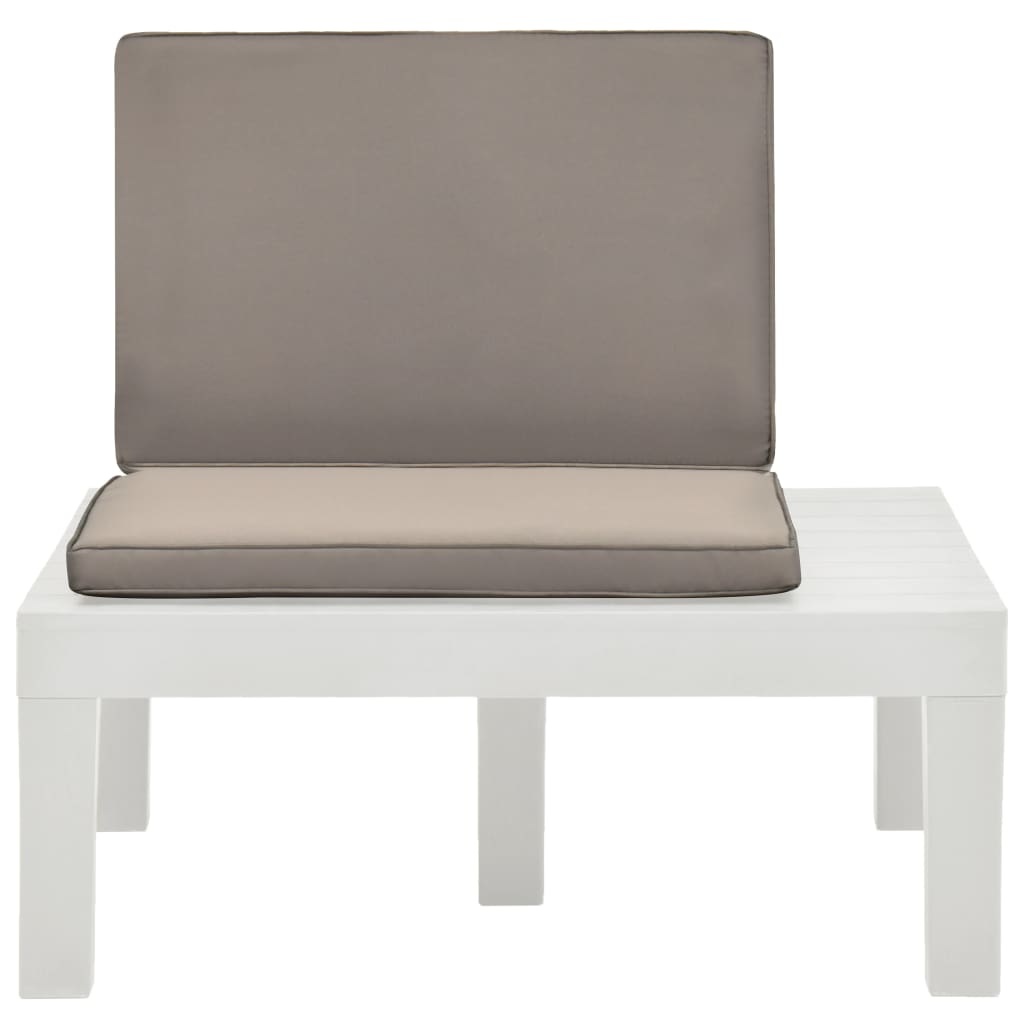 VidaXL 5-delige Loungeset kunststof wit