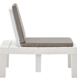 VidaXL 5-delige Loungeset kunststof wit
