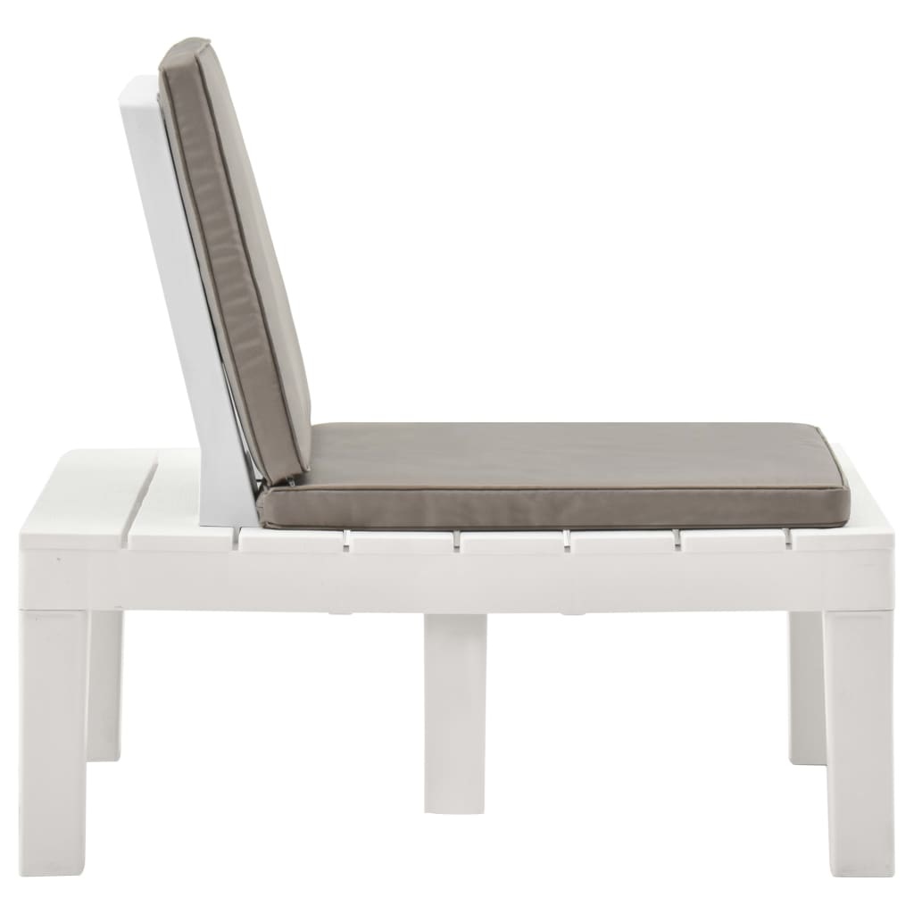 VidaXL 5-delige Loungeset kunststof wit