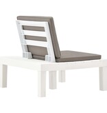 VidaXL 5-delige Loungeset kunststof wit