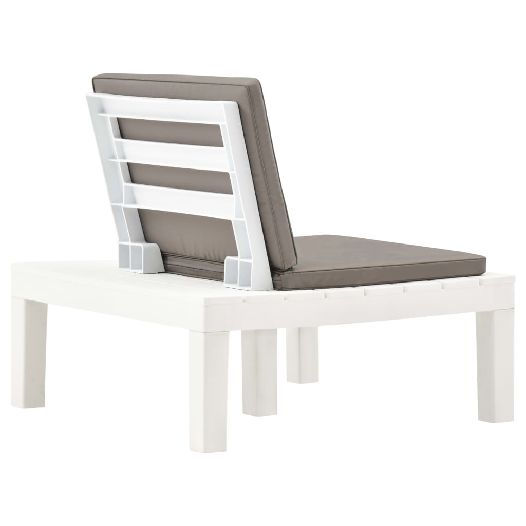 VidaXL 5-delige Loungeset kunststof wit