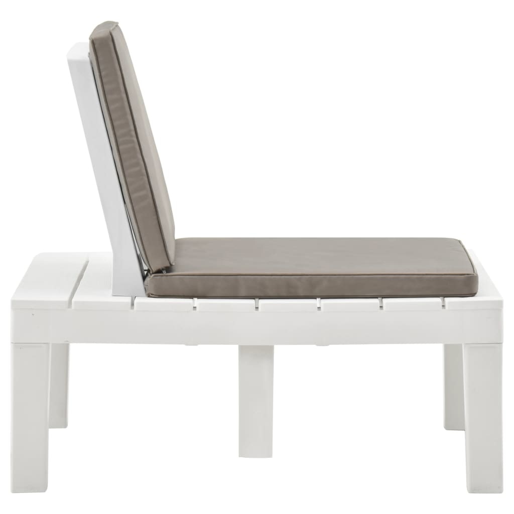 VidaXL 3-delige Loungeset kunststof wit