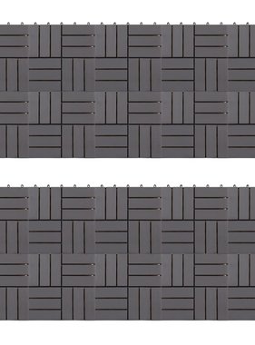 VidaXL Terrastegels 20 st 30x30 cm massief acaciahout greywash
