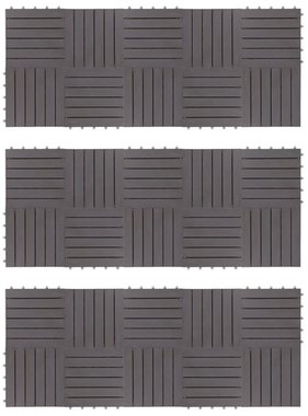 VidaXL Terrastegels 30 st 30x30 cm massief acaciahout greywash