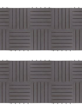 VidaXL Terrastegels 20 st 30x30 cm massief acaciahout greywash