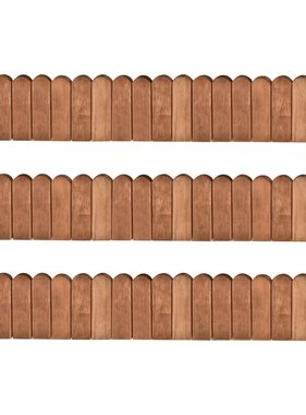 VidaXL Gazonranden 3 st 120 cm geïmpregneerd grenenhout