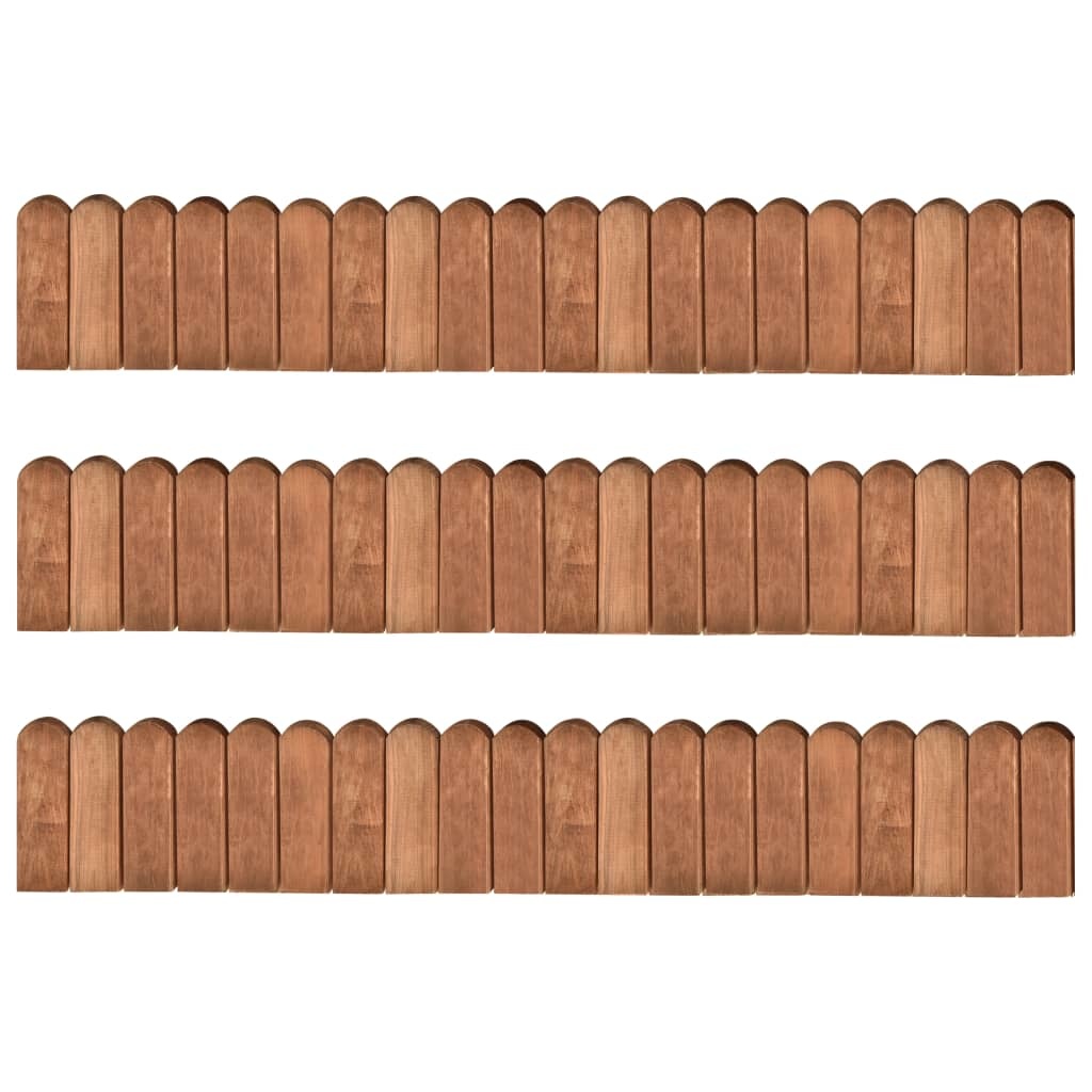 VidaXL Gazonranden 3 st 120 cm geïmpregneerd grenenhout