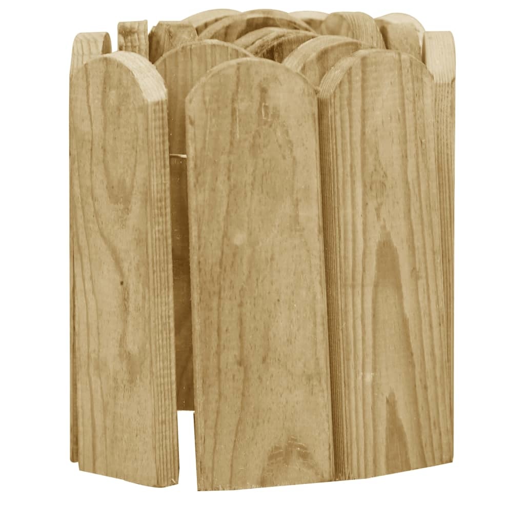 VidaXL Gazonranden 3 st 120 cm geïmpregneerd grenenhout