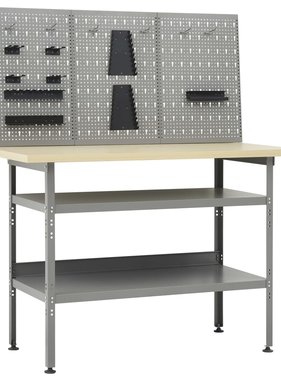 VidaXL Werkbank met drie wandpanelen