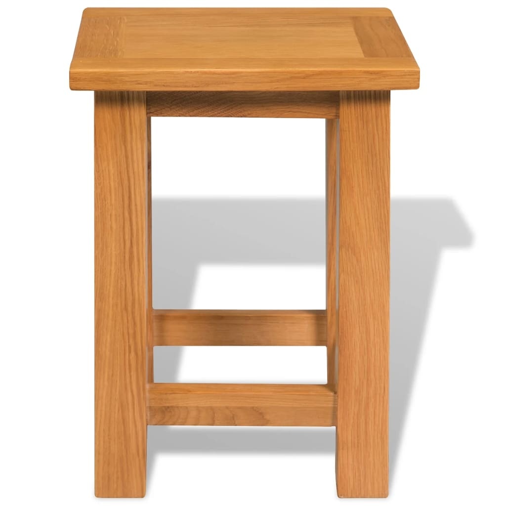 VidaXL Bijzettafels 2 st 27x24x37 cm massief eikenhout