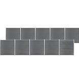 VidaXL Schutting 1737x186 cm HKC grijs