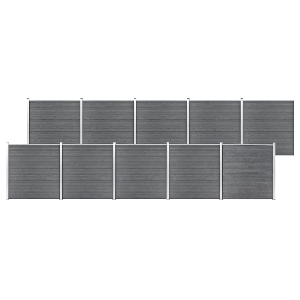 VidaXL Schutting 1737x186 cm HKC grijs