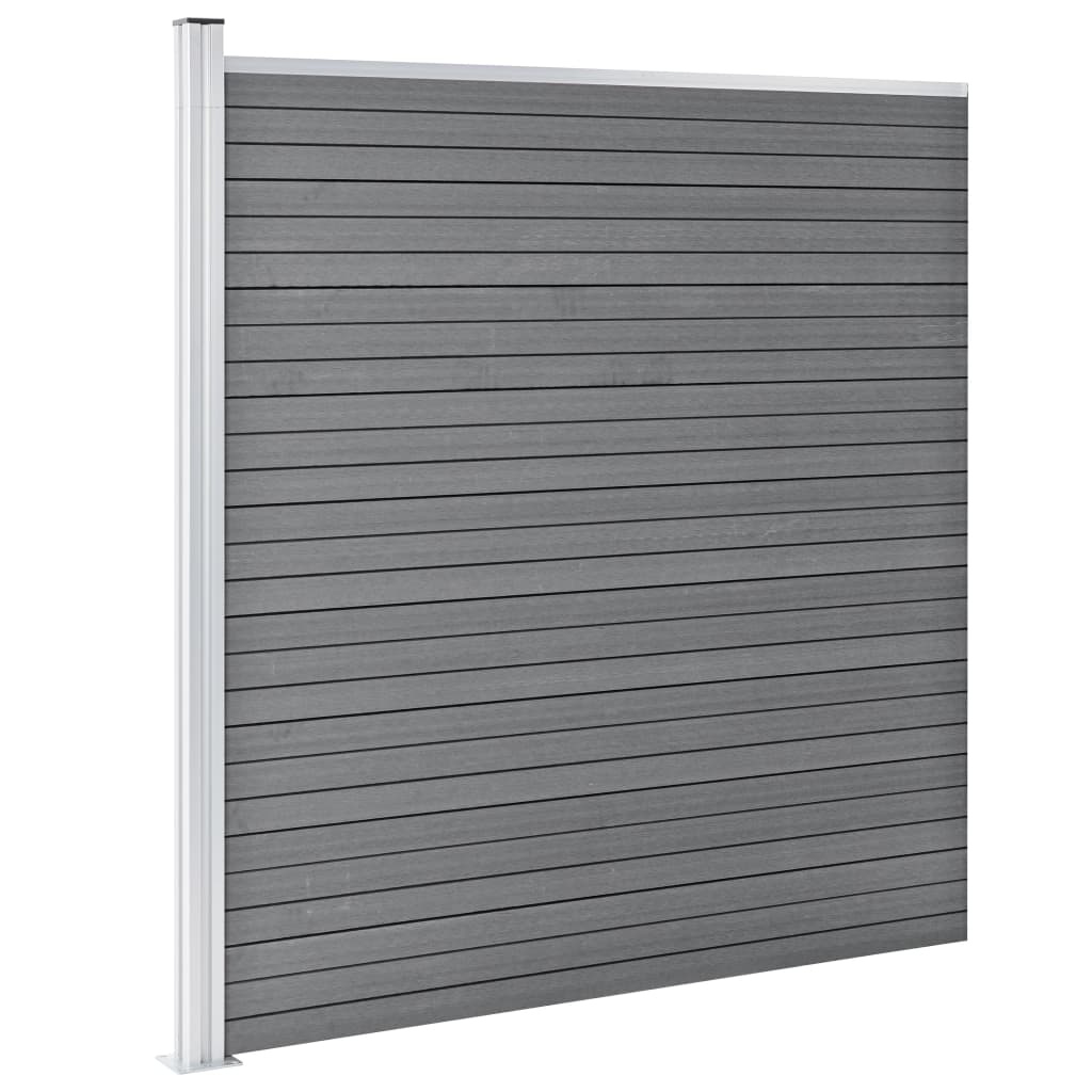 VidaXL Schutting 1737x186 cm HKC grijs