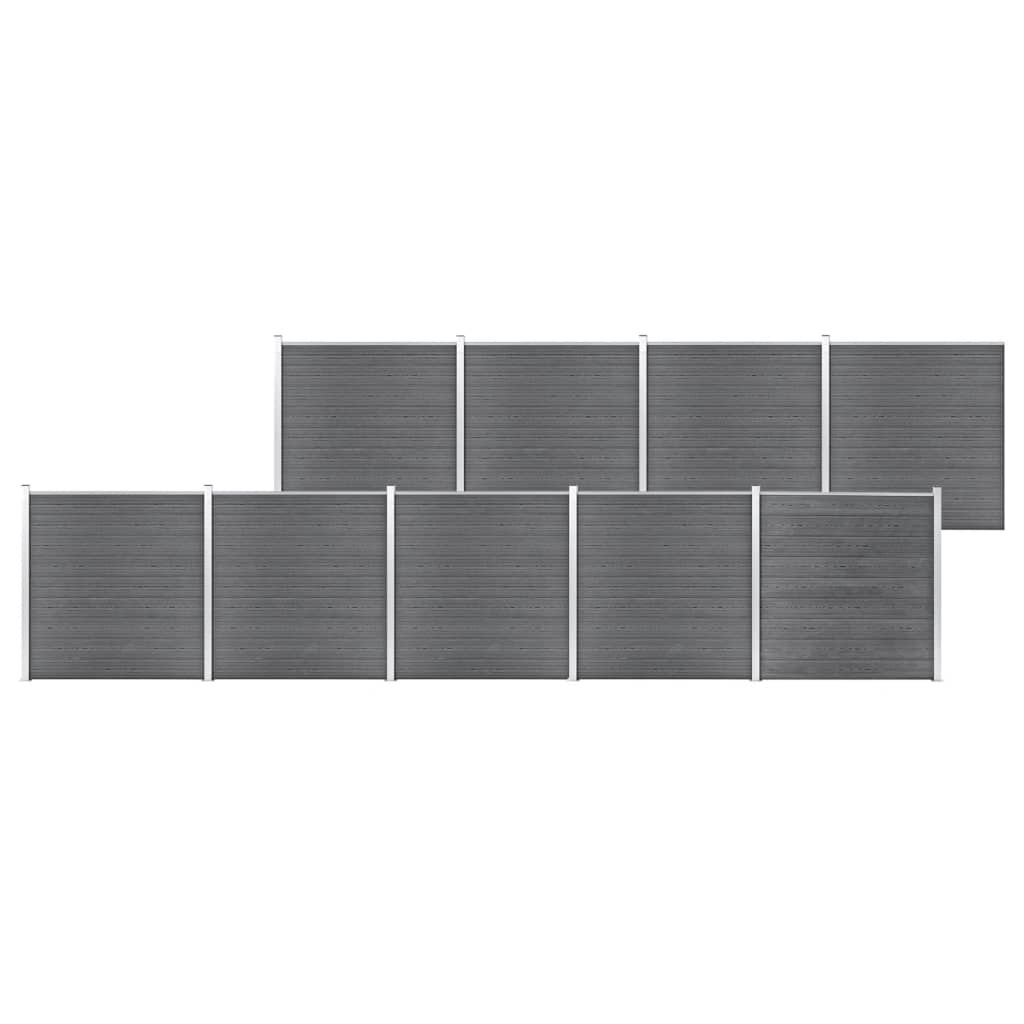 VidaXL Schutting 1564x186 cm HKC grijs