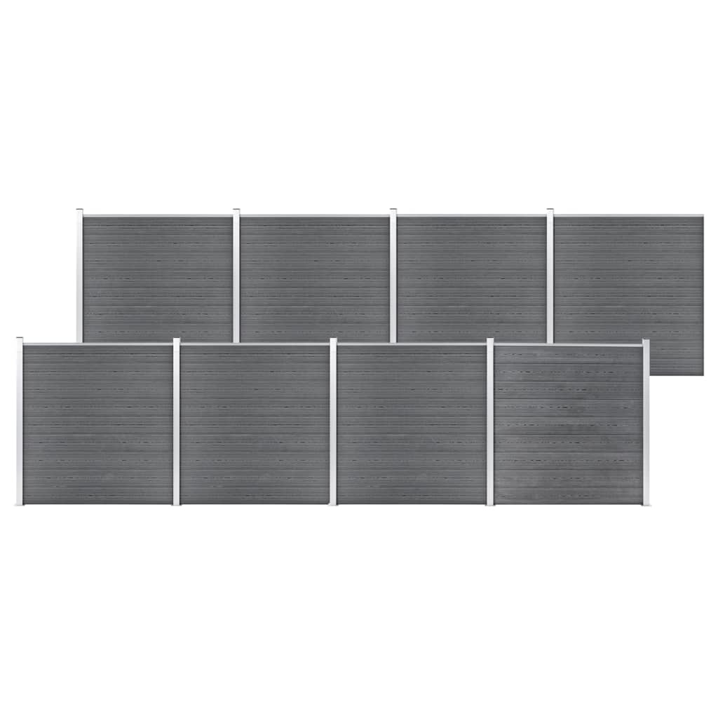 VidaXL Schutting 1391x186 cm HKC grijs