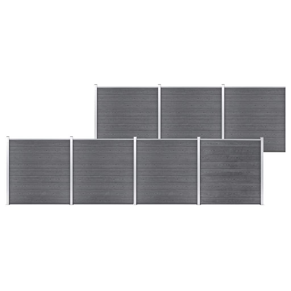 VidaXL Schutting 1218x186 cm HKC grijs