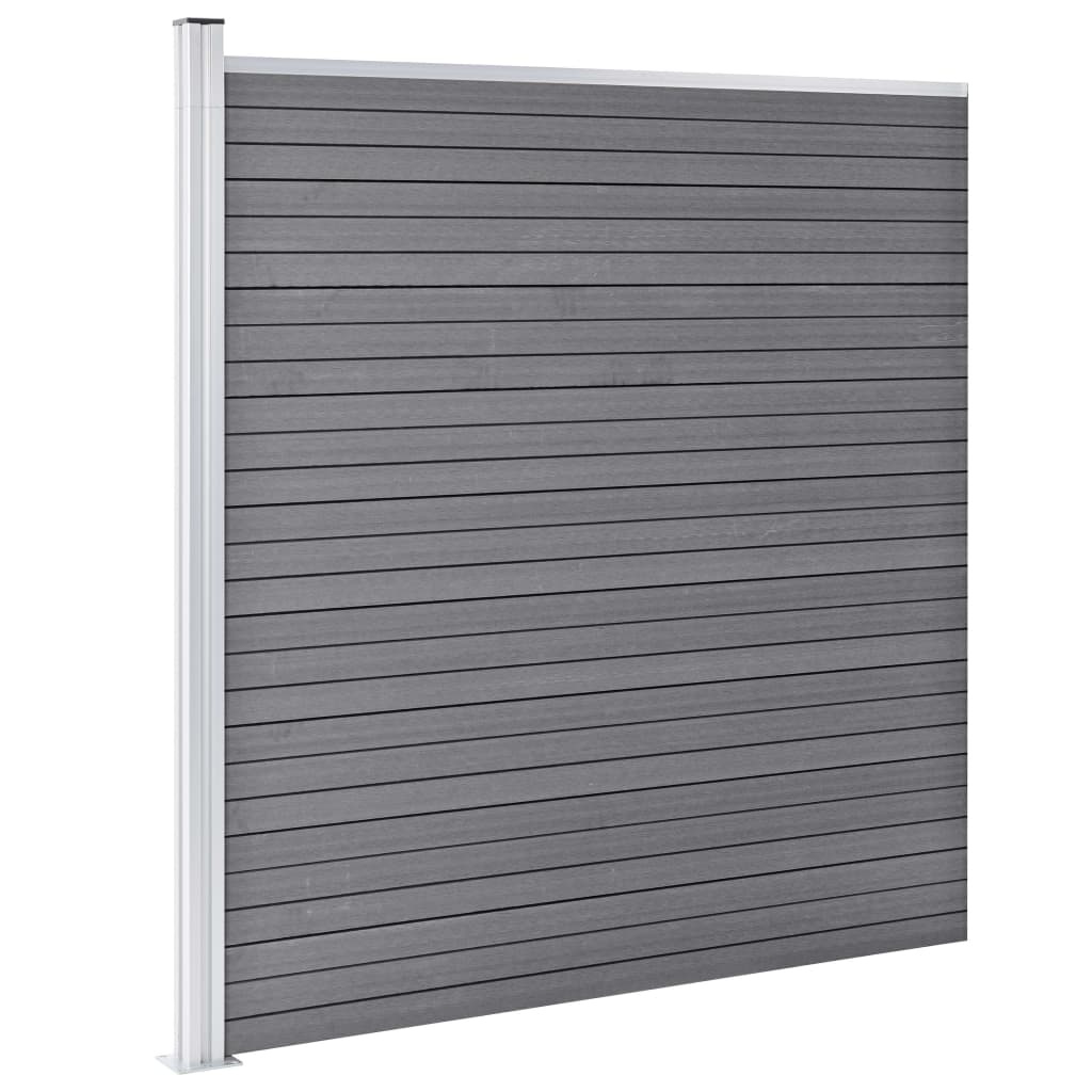 VidaXL Schutting 1218x186 cm HKC grijs
