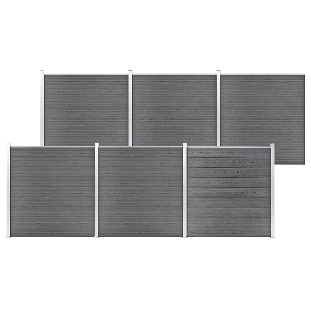 VidaXL Schutting 1045x186 cm HKC grijs
