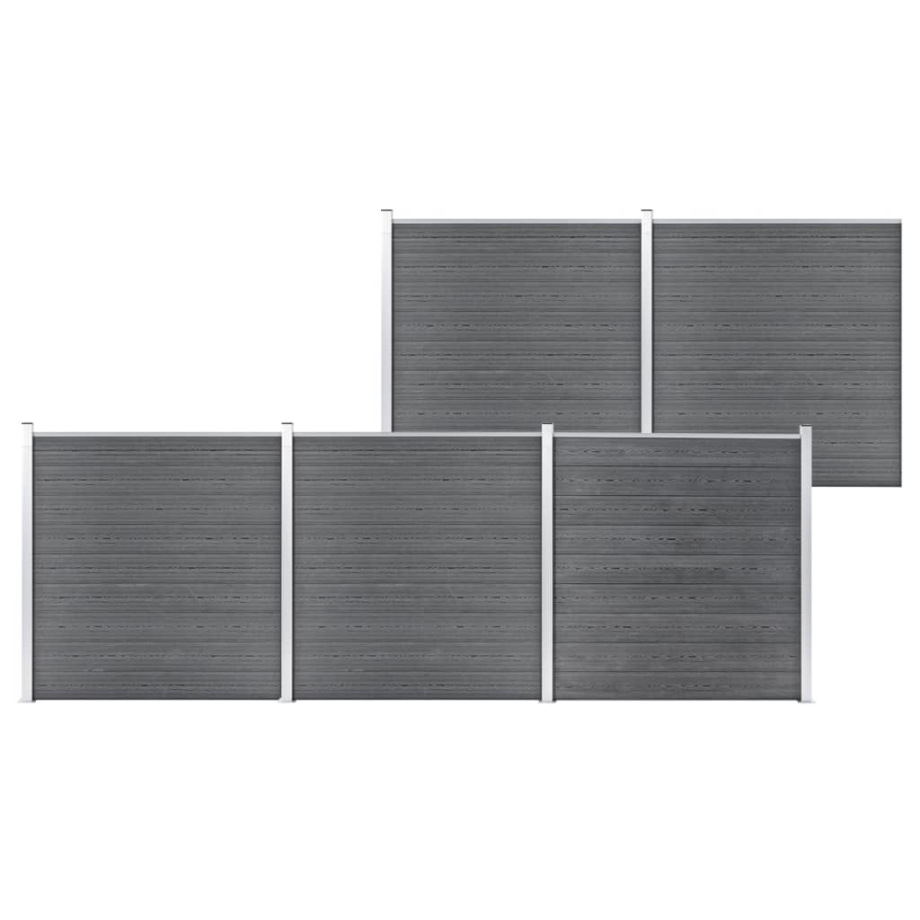 VidaXL Schutting 872x186 cm HKC grijs