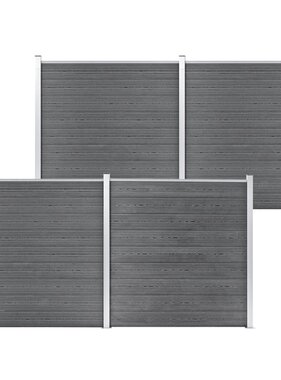 VidaXL Schutting 699x186 cm HKC grijs