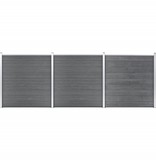 VidaXL Schutting 526x186 cm HKC grijs