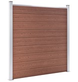 VidaXL Schuttingset 5 vierkant en 1 schuin 965x186 cm HKC bruin