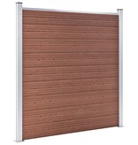 VidaXL Schuttingset 3 vierkant en 1 schuin 619x186 cm HKC bruin