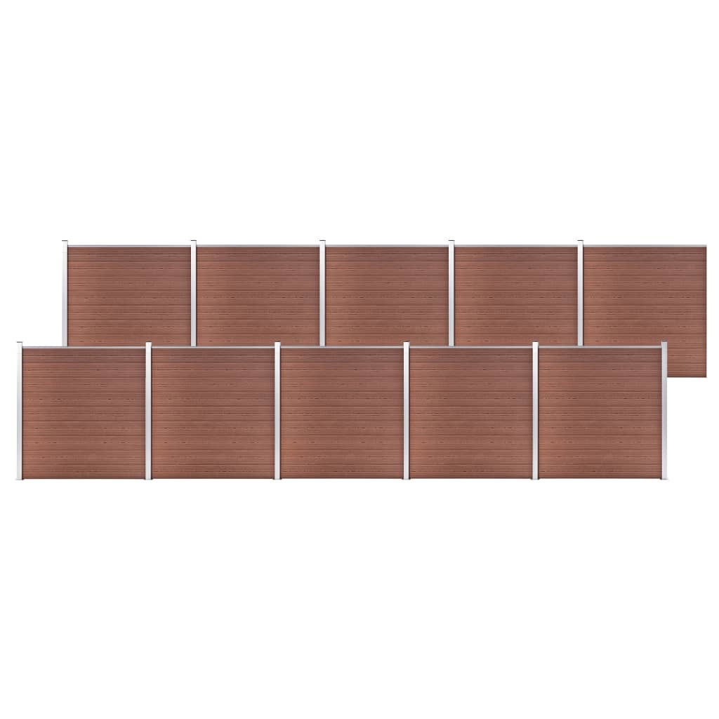 VidaXL Schutting 1737x186 cm HKC bruin