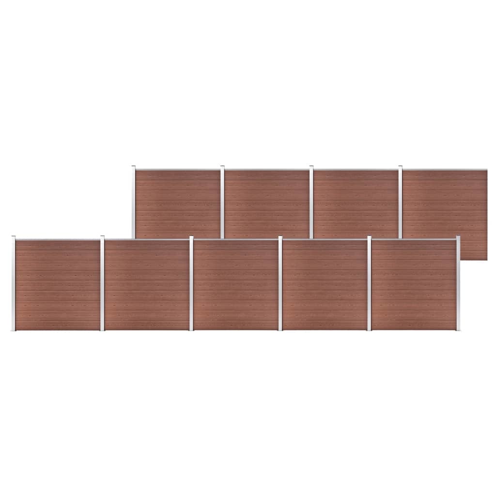 VidaXL Schutting 1564x186 cm HKC bruin