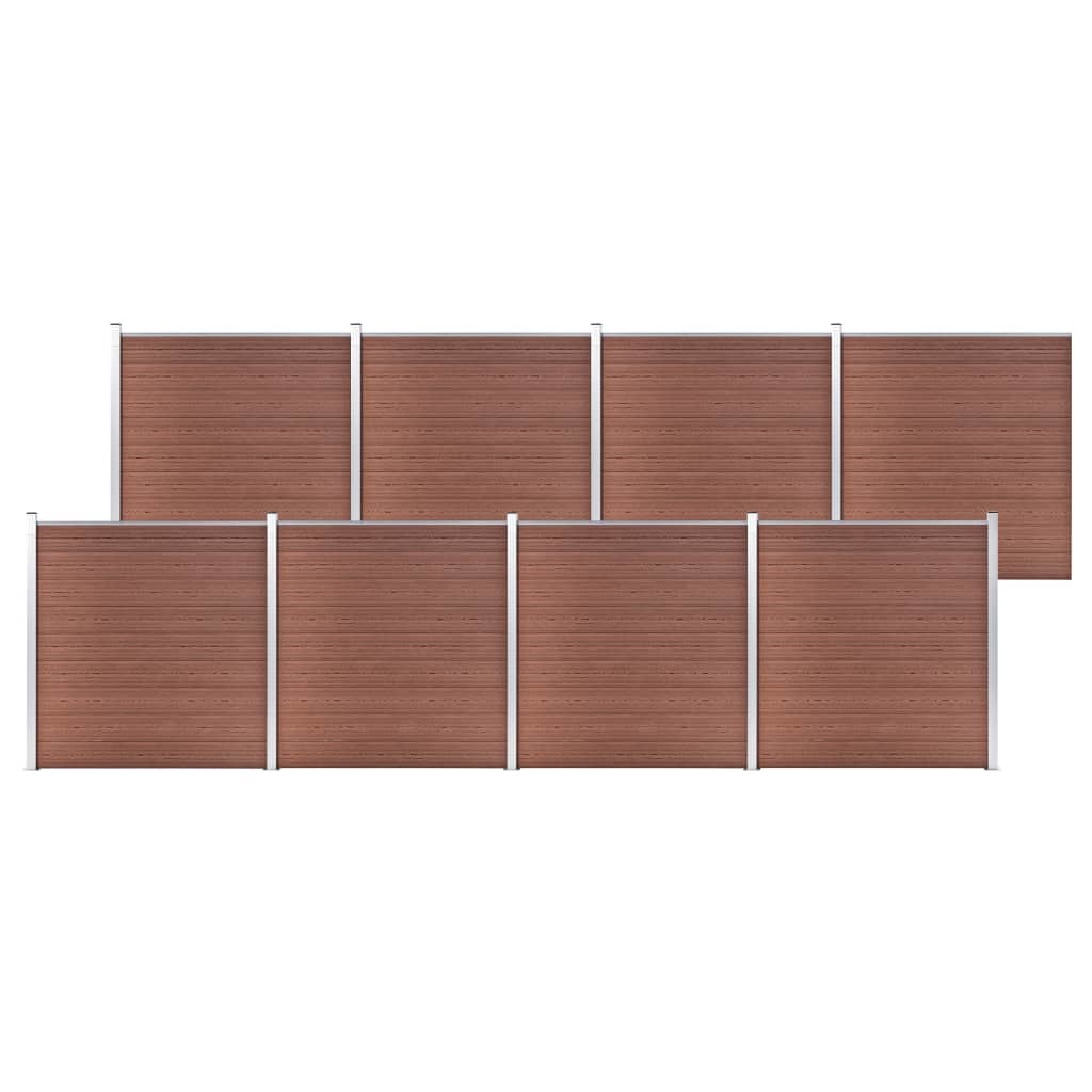 VidaXL Schutting 1391x186 cm HKC bruin