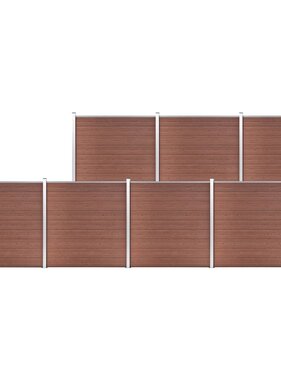 VidaXL Schutting 1218x186 cm HKC bruin