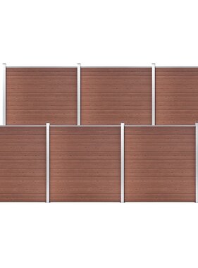 VidaXL Schutting 1045x186 cm HKC bruin