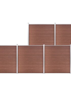 VidaXL Schutting 872x186 cm HKC bruin