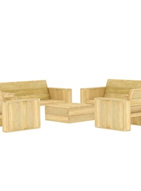 VidaXL 5-delige Loungeset geïmpregneerd grenenhout