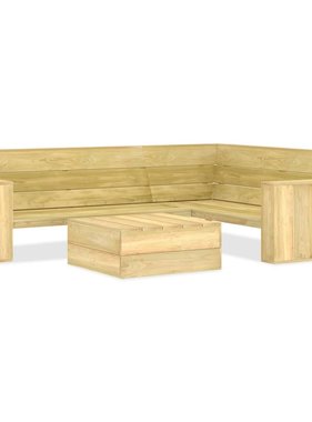 VidaXL 2-delige Loungeset geïmpregneerd grenenhout