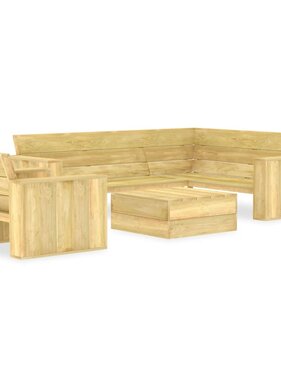 VidaXL 3-delige Loungeset geïmpregneerd grenenhout