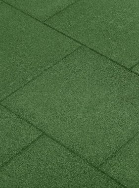 VidaXL Valtegels 24 st 50x50x3 cm rubber groen