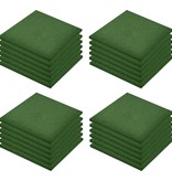 vidaXL Valtegels 24 st 50x50x3 cm rubber groen