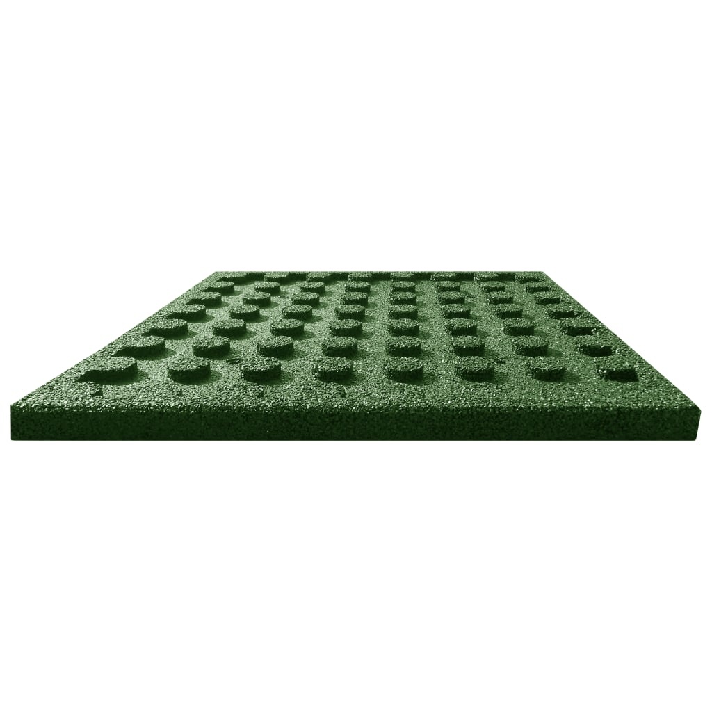 vidaXL Valtegels 24 st 50x50x3 cm rubber groen