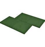 vidaXL Valtegels 18 st 50x50x3 cm rubber groen