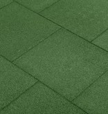 vidaXL Valtegels 12 st 50x50x3 cm rubber groen