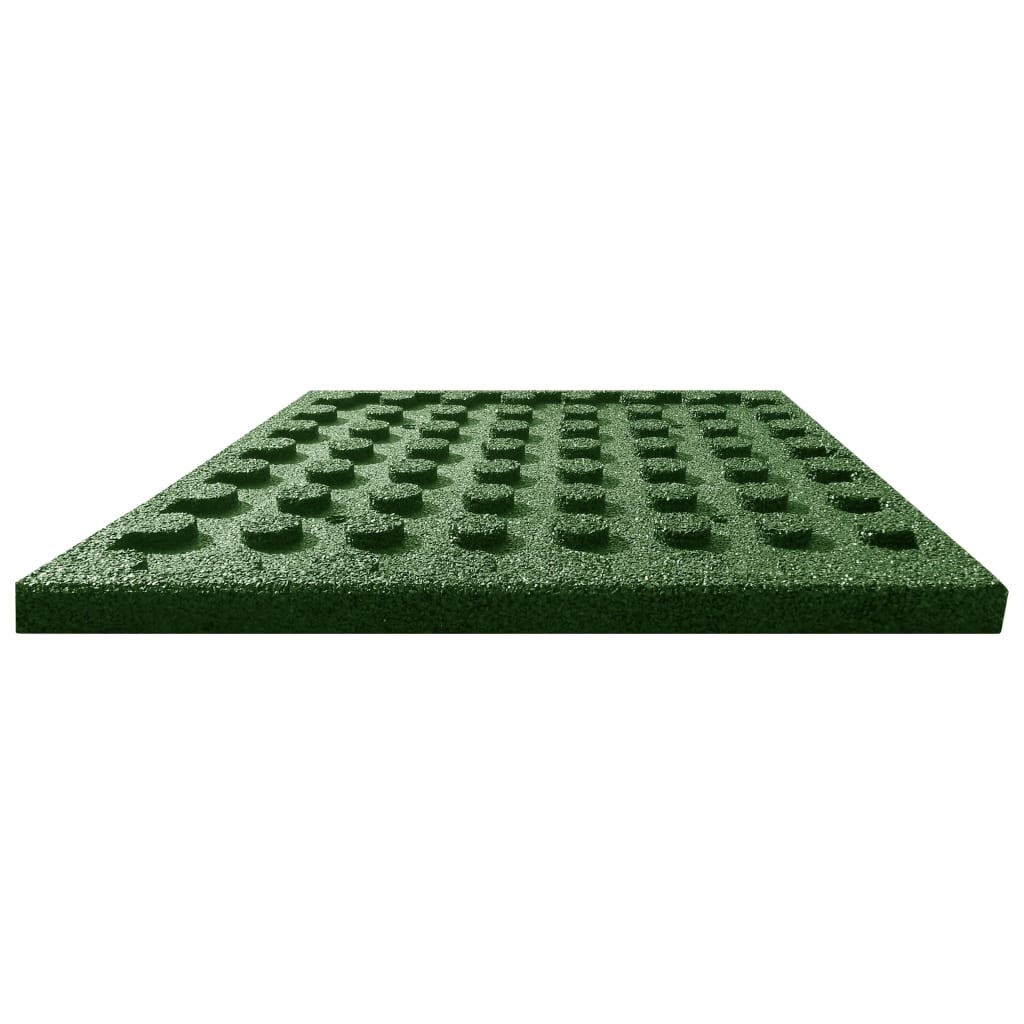 vidaXL Valtegels 12 st 50x50x3 cm rubber groen