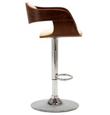 VidaXL Barstoelen 2 st gebogen hout en kunstleer crème